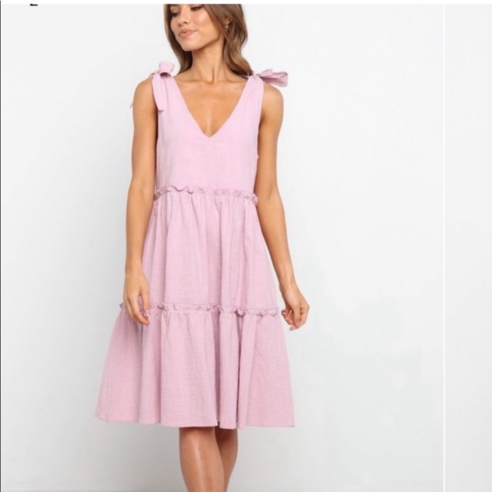 Petal & Pup tie strap tiered dress